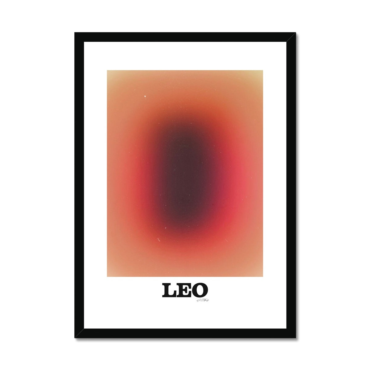 Leo Aura art print by Les Muses. Zodiac sign wall art. Aesthetic gradient star sign poster. Astrology artwork collection.