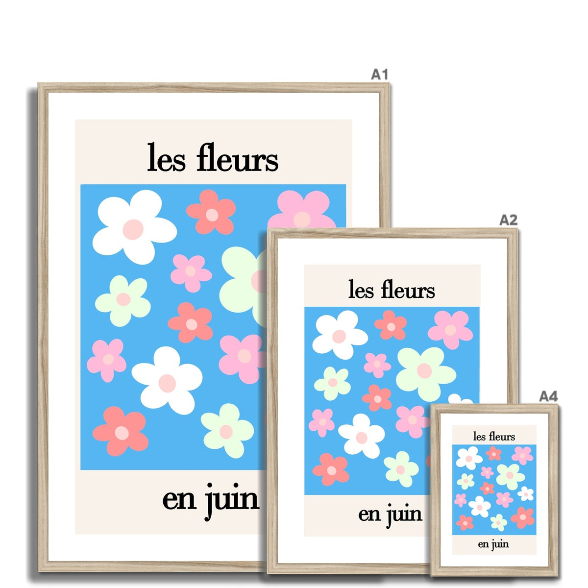 © les muses / Les Fleurs is a collection of danish pastel wall art full of colorful daisy flowers.
Covered in daisies, the Parisian art prints come in an array of dreamy pastels. A retro
flower poster perfect as aesthetic apartment and dorm decor.