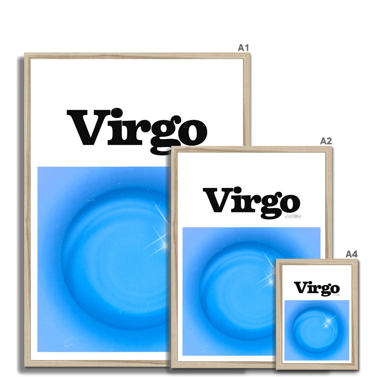 Virgo Aura art print by Les Muses. Zodiac sign wall art. Astrology artwork collection.