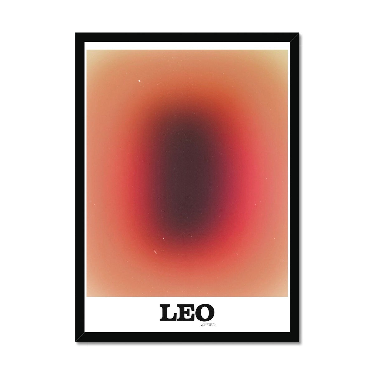 Leo Aura art print by Les Muses. Zodiac sign wall art. Aesthetic gradient star sign poster. Astrology artwork collection.