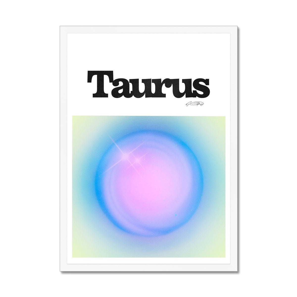 Our Taurus Aura art print is the perfect wall art to show off your star sign. Find a zodiac gradient print or poster in our astrology collection.