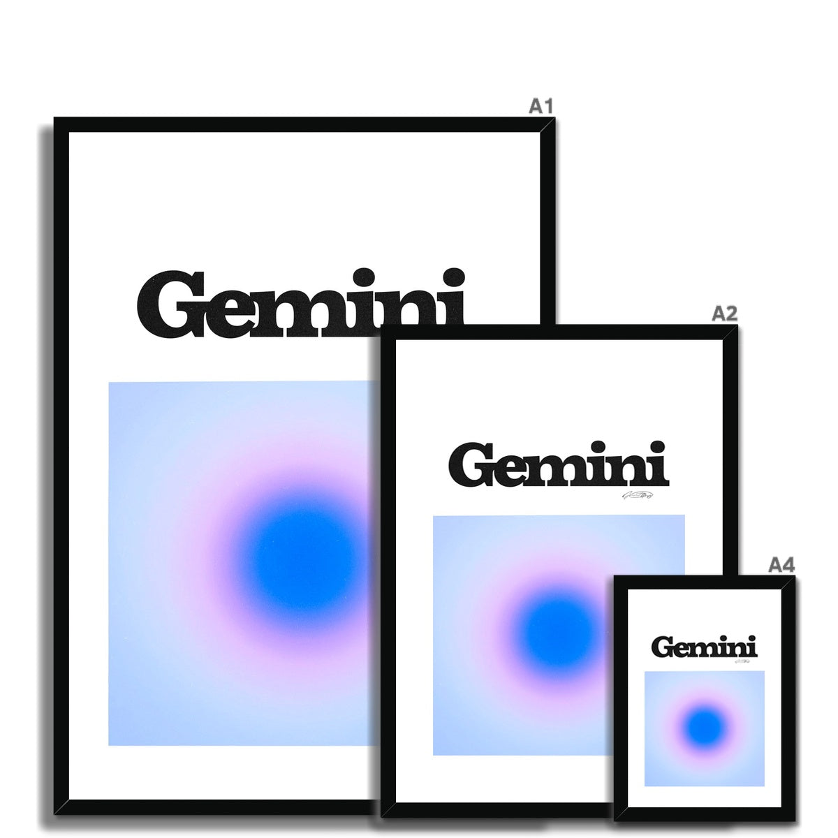 Our Gemini Aura art print is the perfect wall art to show off your star sign. Find a zodiac gradient print or poster in our astrology collection.