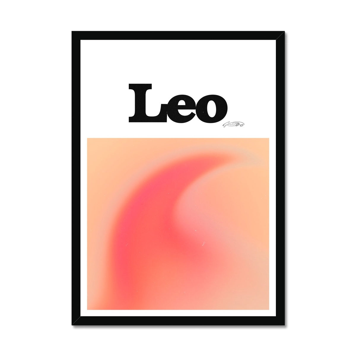 Leo Aura art print by Les Muses. Zodiac sign wall art. Aesthetic gradient star sign poster. Astrology artwork collection.