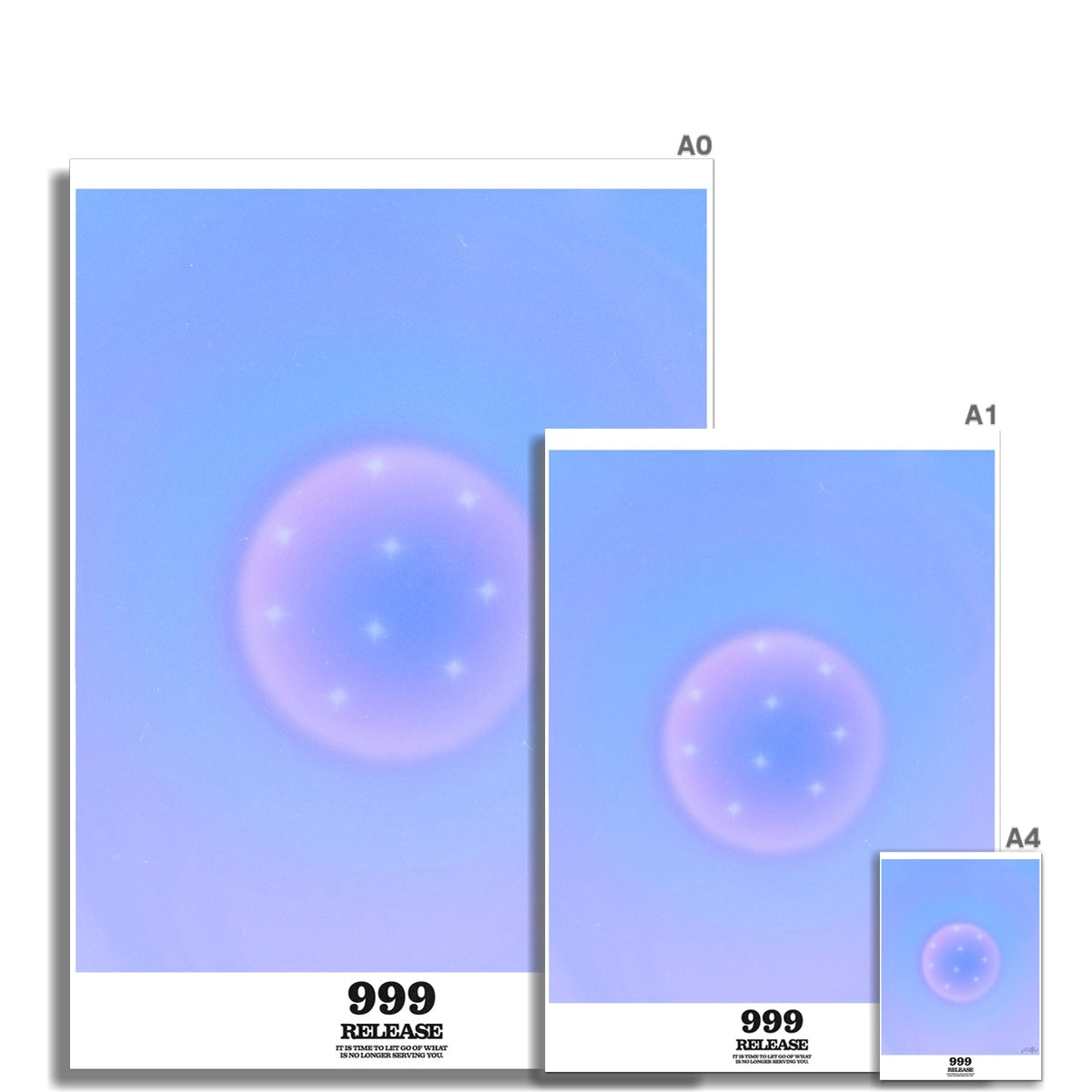 An angel number art print with a gradient aura. Add a touch of angel energy to your walls with a angel number auras. The perfect wall art posters to create a soft and dreamy aesthetic with your apartment or dorm decor. 999 Release: It’s Time To Let Go Of What’s No Longer Serving You.