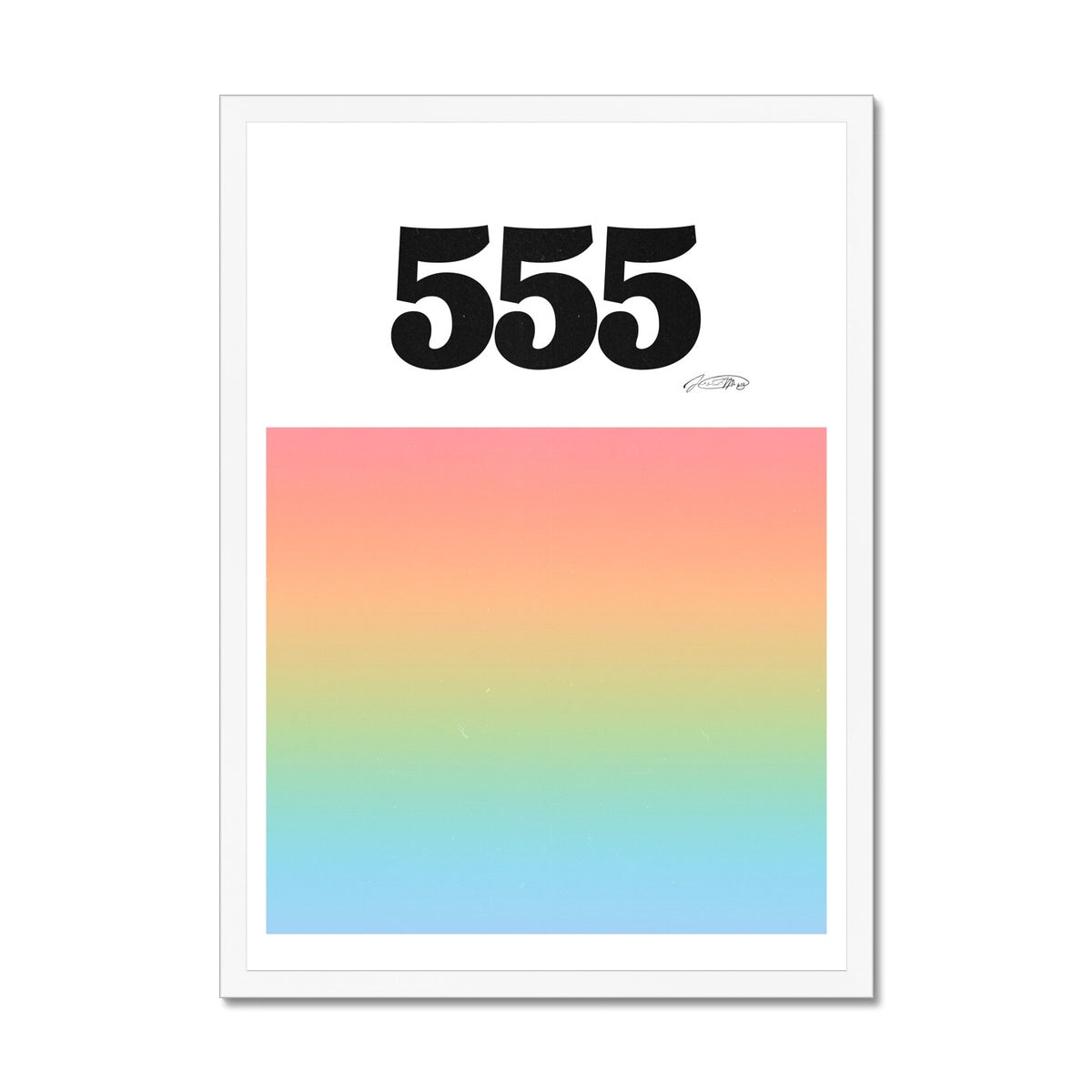 An angel number art print with a gradient aura. Add a touch of angel energy to your walls with a angel number auras. The perfect wall art posters to create a soft and dreamy aesthetic with your apartment or dorm decor. 555 Change: Something New Is Coming.