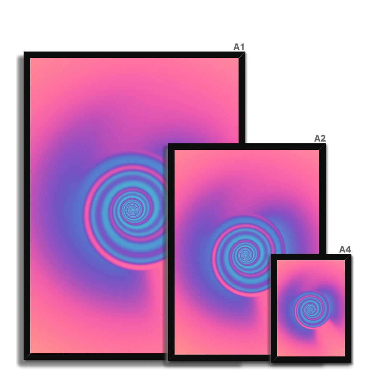 © les muses / Abstract aura wall art prints featuring warped gradients swirled to appear similar to a rabbit hole. Our colorful aura gradient posters are an aesthetic addition to any dorm or apartment decor.