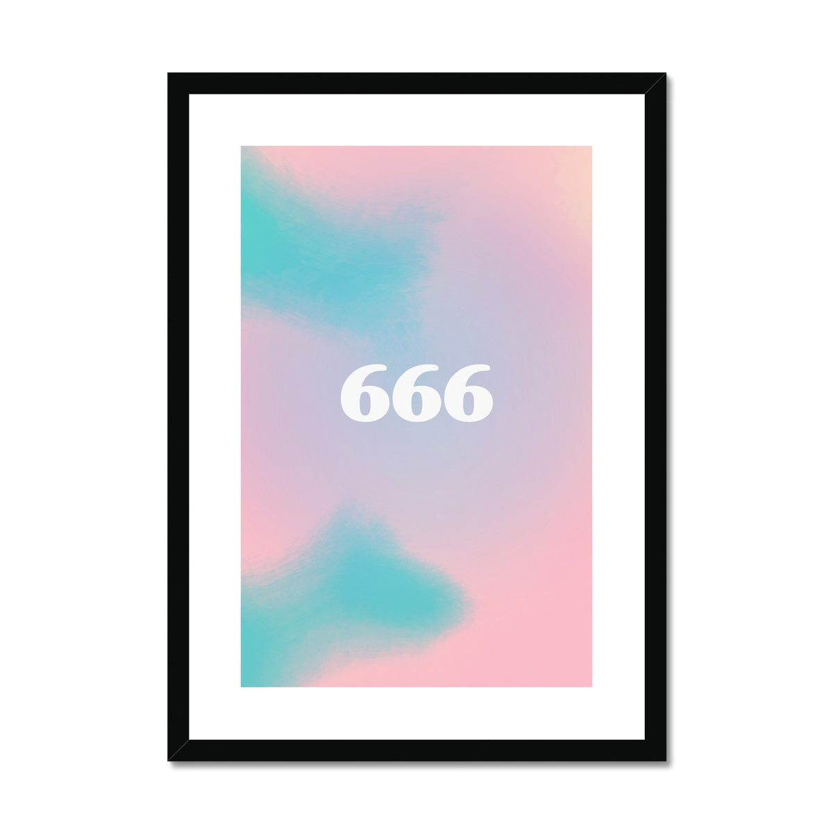 An angel number art print with a gradient aura. Add a touch of angel energy to your walls with a angel number auras. The perfect wall art posters to create a soft and dreamy aesthetic with your apartment or dorm decor. 666 Reflect: It Is Time To Wake Up To Your Higher Spiritual Truth.