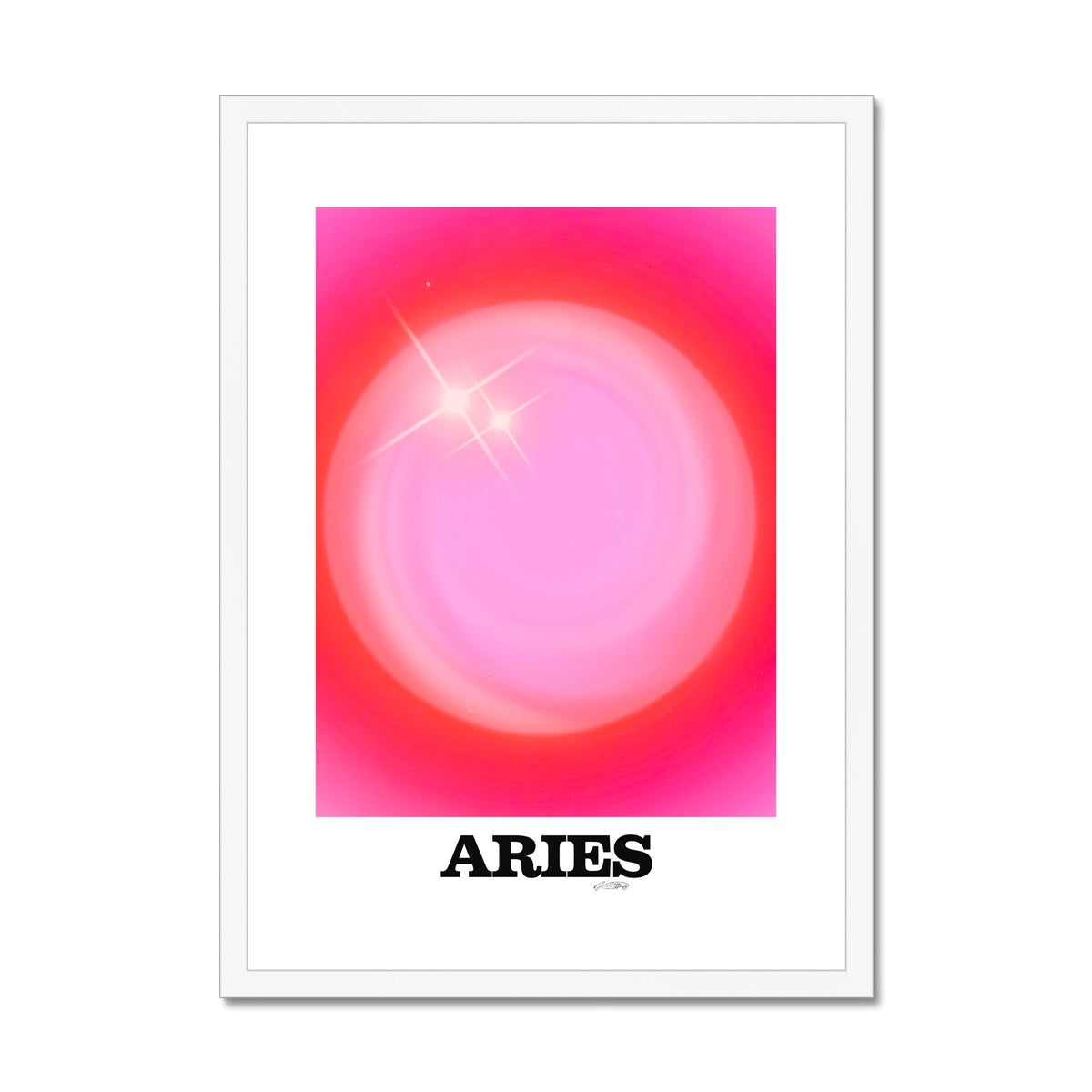 Our Aries Aura art print is the perfect wall art to show off your star sign. Find a zodiac gradient print or poster in our astrology collection.