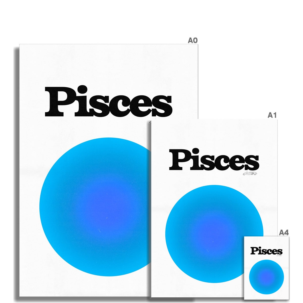 Our Pisces Aura art print is the perfect wall art to show off your star sign. Find a zodiac gradient print or poster in our astrology collection.