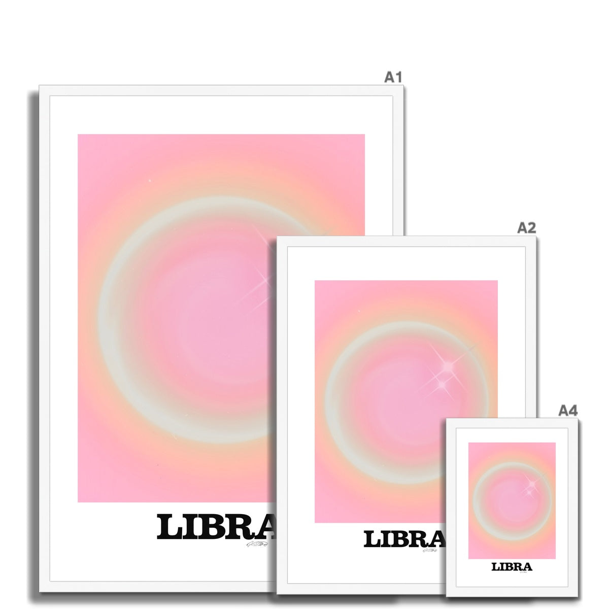 Our Libra Aura art print is the perfect wall art to show off your star sign. Find a zodiac gradient print or poster in our astrology collection.