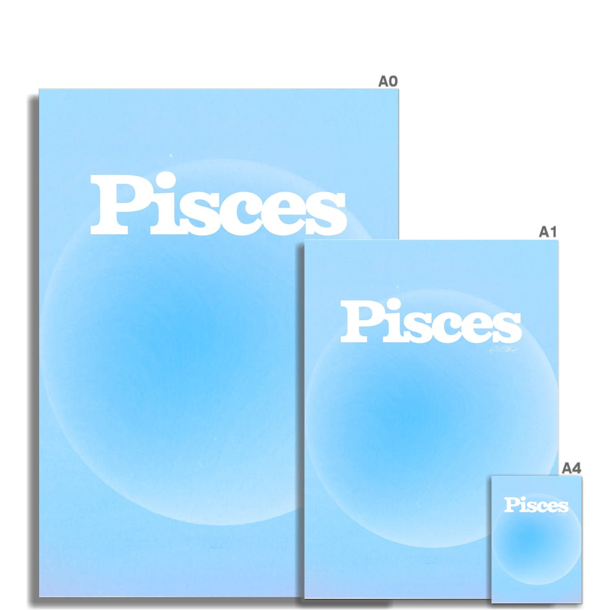 Our Pisces Aura art print is the perfect wall art to show off your star sign. Find a zodiac gradient print or poster in our astrology collection.