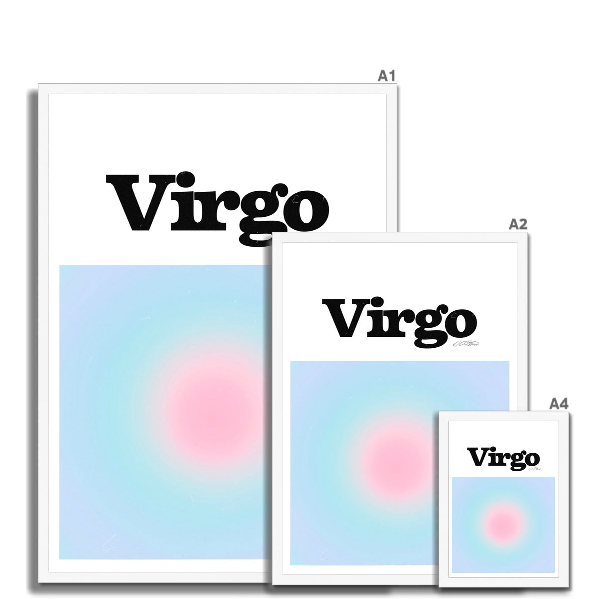 Virgo Aura art print by Les Muses. Zodiac sign wall art. Astrology artwork collection.