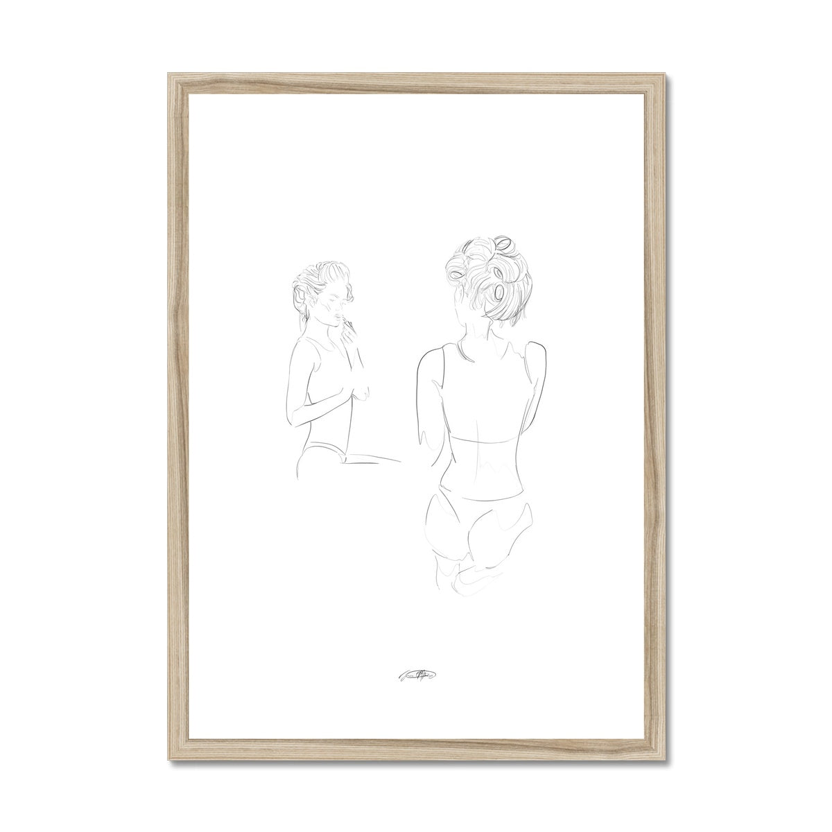 mirror mirror / line art n.34 Framed & Mounted Print