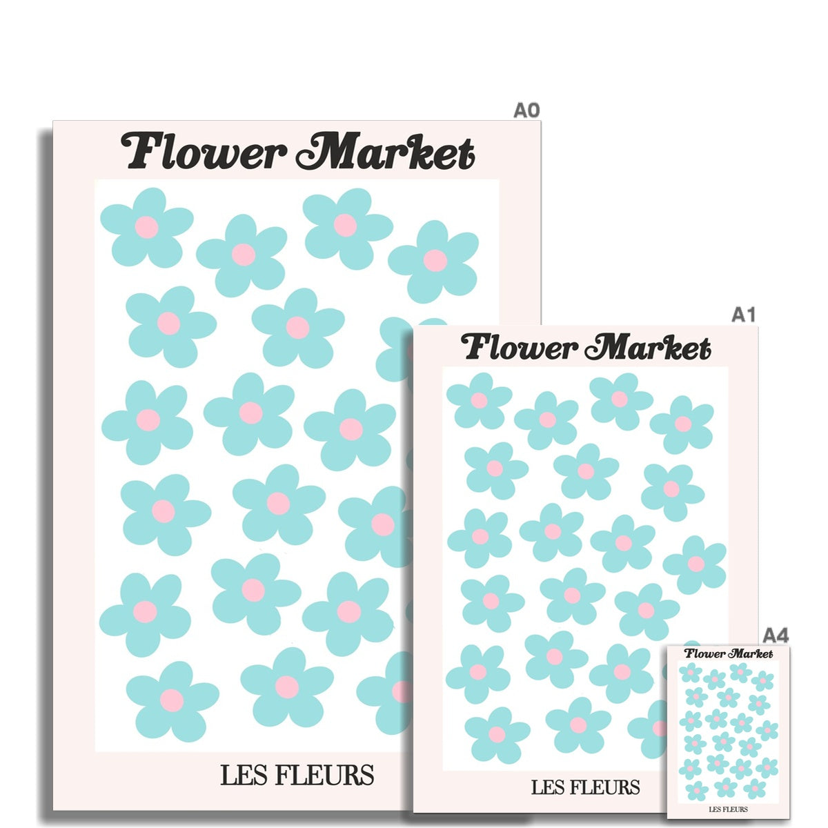 © les muses / Our Flower Market / Les Fleurs collection features wall art with a vibrant daisy design under original hand drawn typography. Danish pastel posters full of daisies to brighten up any gallery wall.
