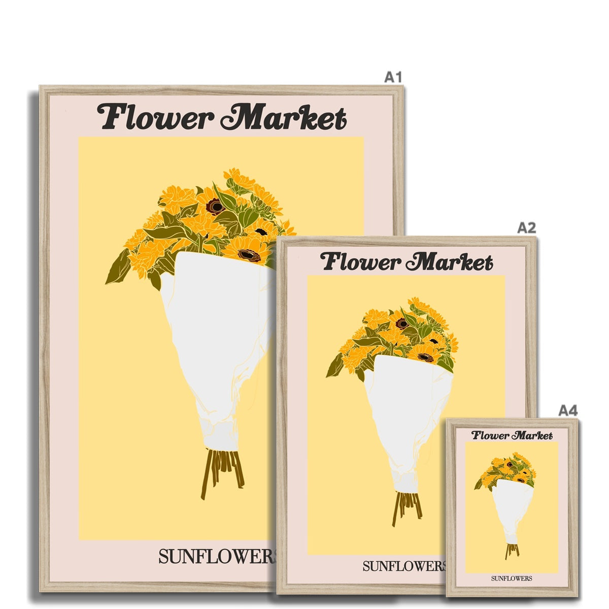 Our Flower Market collection features wall art with vibrant floral illustrations under original hand drawn typography. Danish pastel posters full of flowers that will brighten up any gallery wall. The full resolution art prints of our popular Flower Market and Fruit Market designs are available only from Les Muses. 