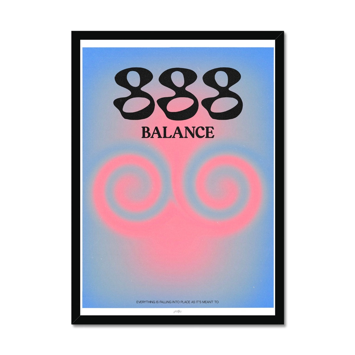 An angel number art print with a gradient aura. Add a touch of angel energy to your walls with a angel number auras. The perfect wall art posters to create a soft and dreamy aesthetic with your apartment or dorm decor. 888 Balance: Everything Is Falling Into Place As It’s Meant To Be.