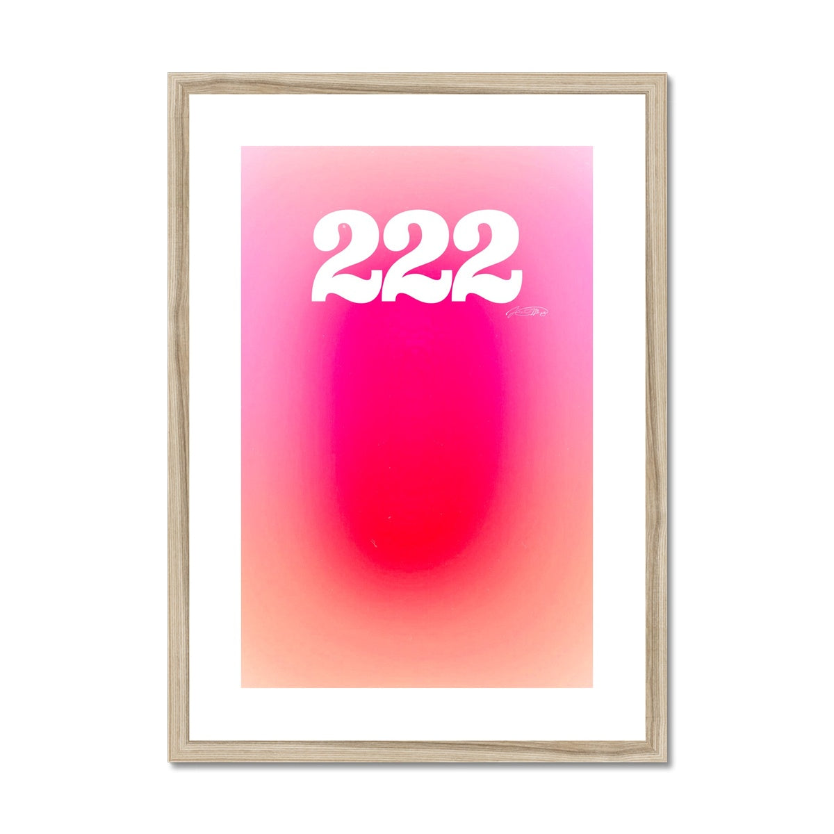 An angel number art print with a gradient aura. Add a touch of angel energy to your walls with a angel number auras. The perfect wall art posters to create a soft and dreamy aesthetic with your apartment or dorm decor. 222 Alignment: You Are In The Right Place And The Right Time.