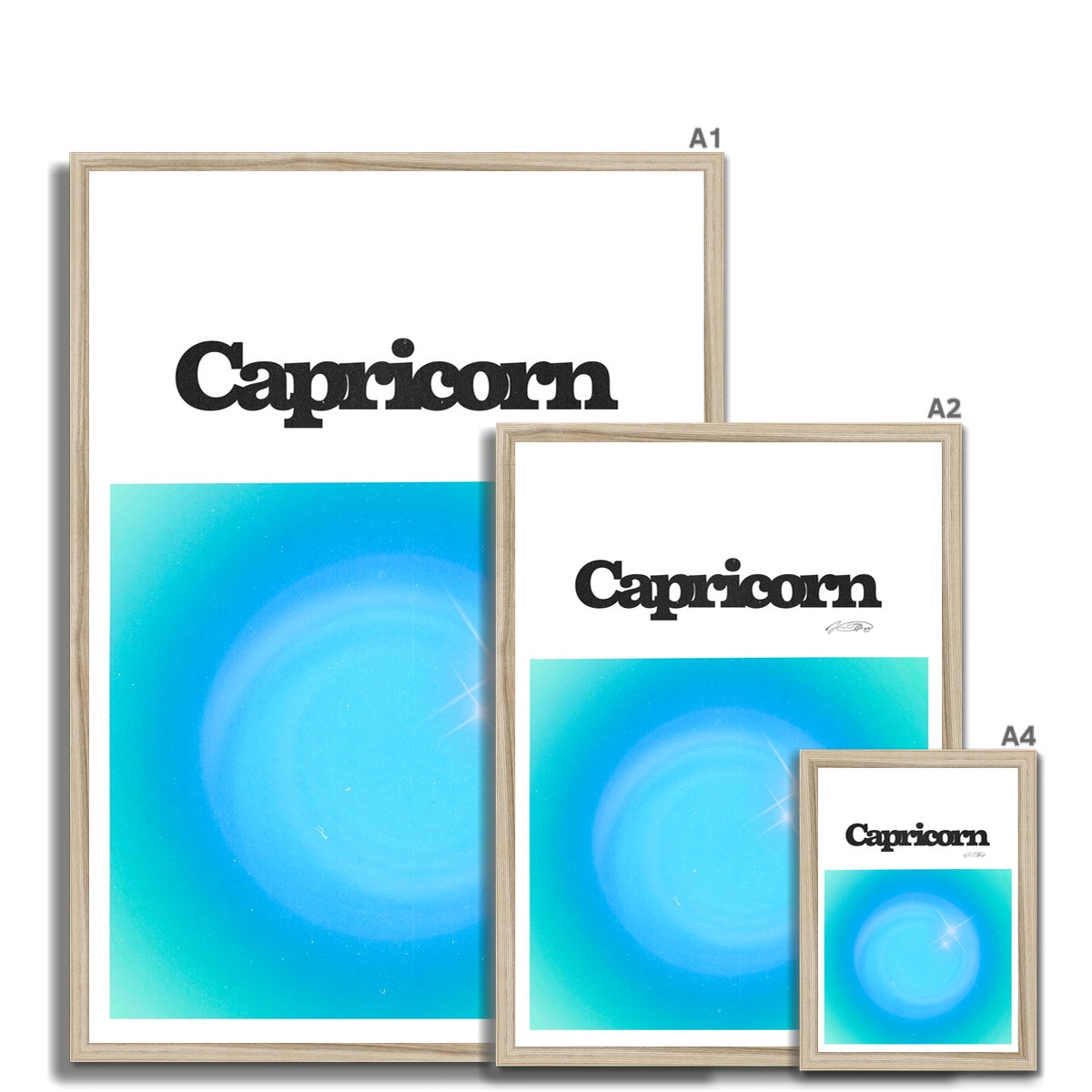 Our Capricorn Aura art print is the perfect wall art to show off your star sign. Find a zodiac gradient print or poster in our astrology collection.