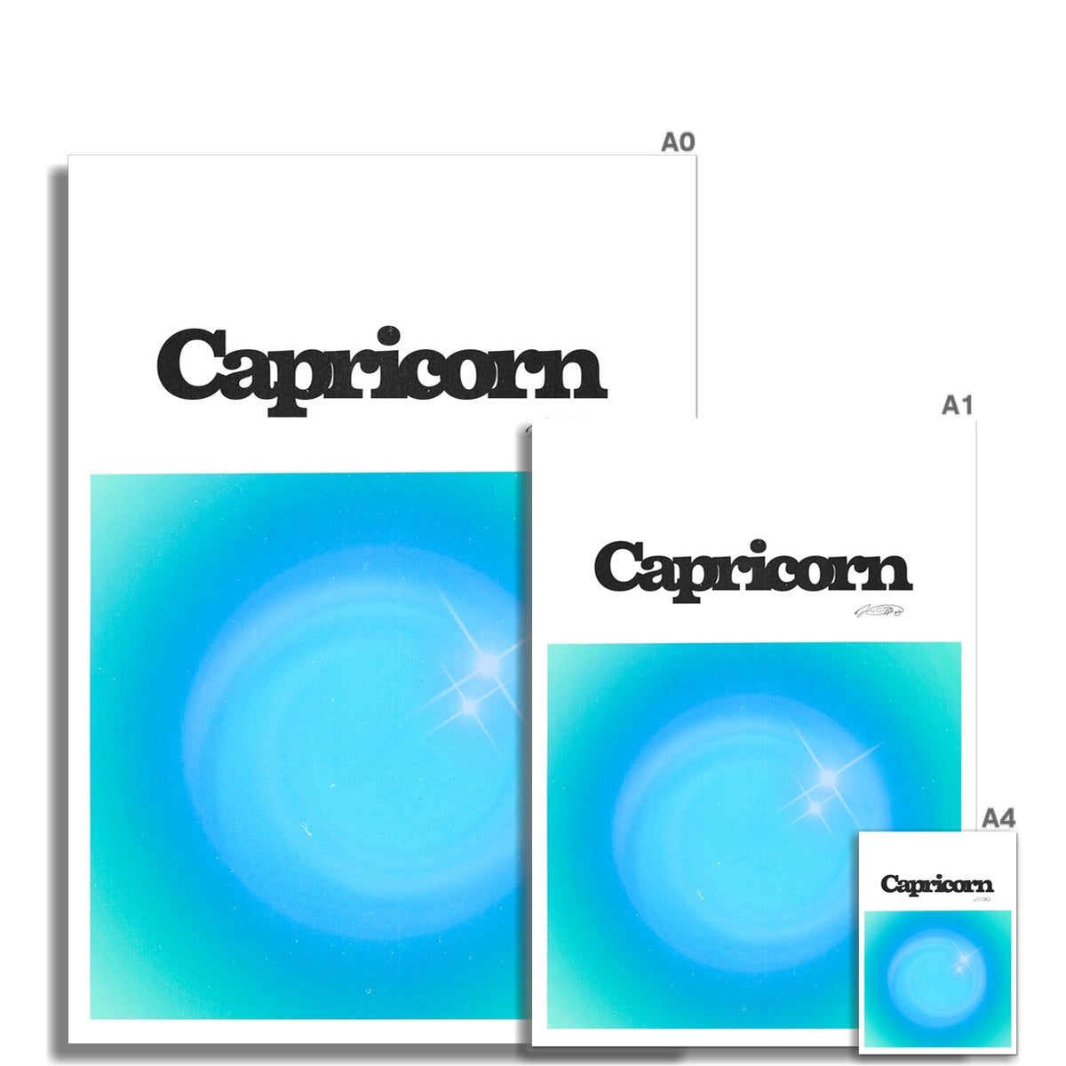 Our Capricorn Aura art print is the perfect wall art to show off your star sign. Find a zodiac gradient print or poster in our astrology collection.