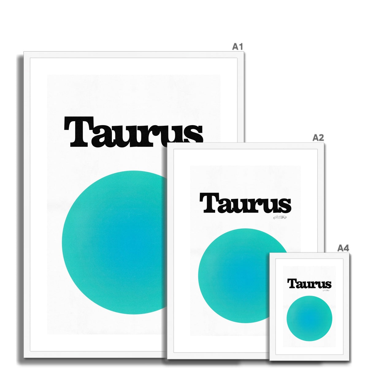 Our Taurus Aura art print is the perfect wall art to show off your star sign. Find a zodiac gradient print or poster in our astrology collection.