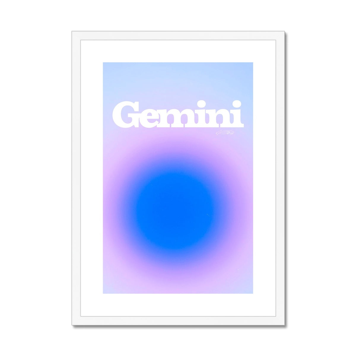 Our Gemini Aura art print is the perfect wall art to show off your star sign. Find a zodiac gradient print or poster in our astrology collection.