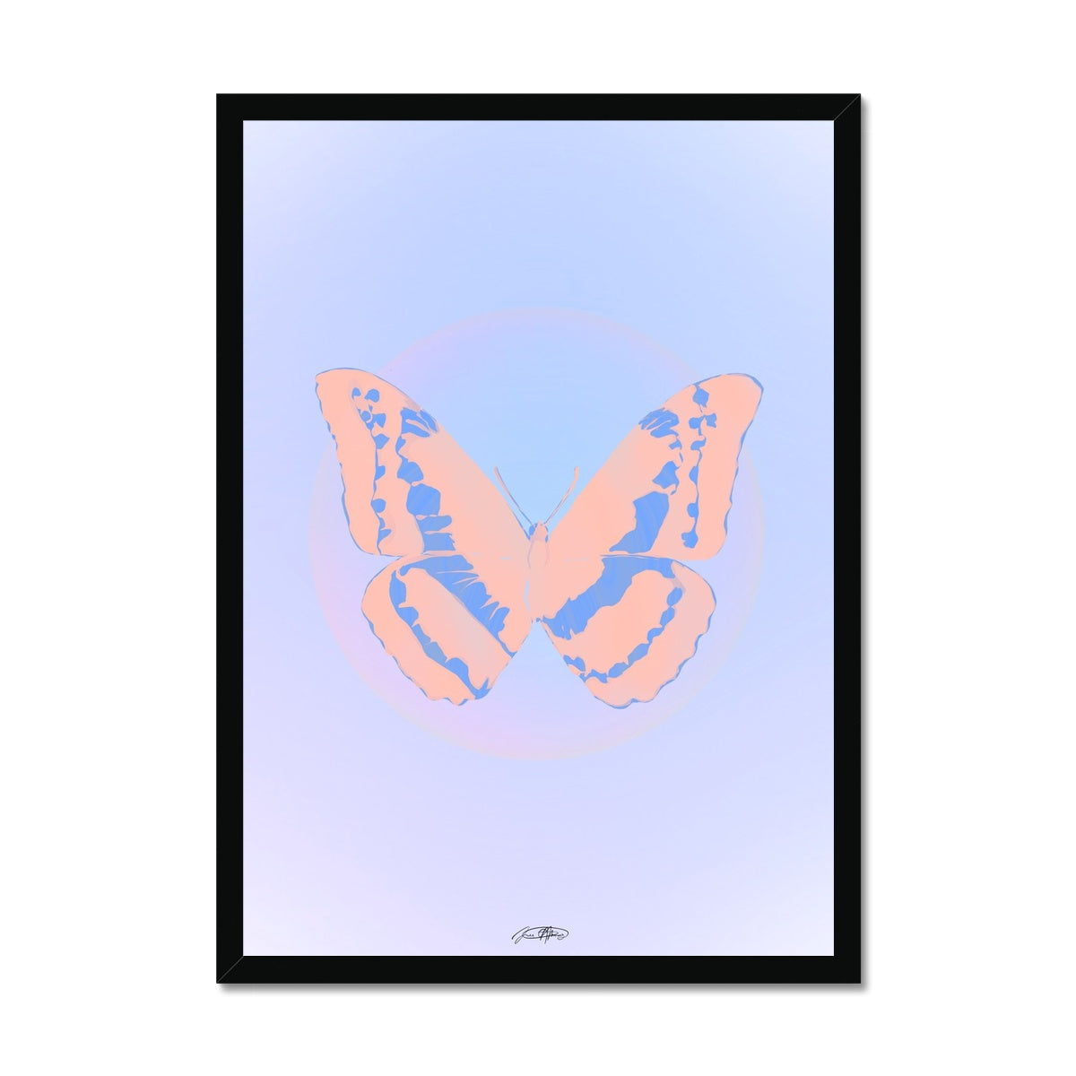 © les muses / Psyches is a collection of butterfly art prints featuring original illustrations of butterflies in an array with aura, gradient and glitter colors. The collection was inspired from the formal greek word psyche, thought to be the soul of the dead, and is comprised of over a hundred dreamy danish pastel butterfly posters, with silver and gold foil options. 