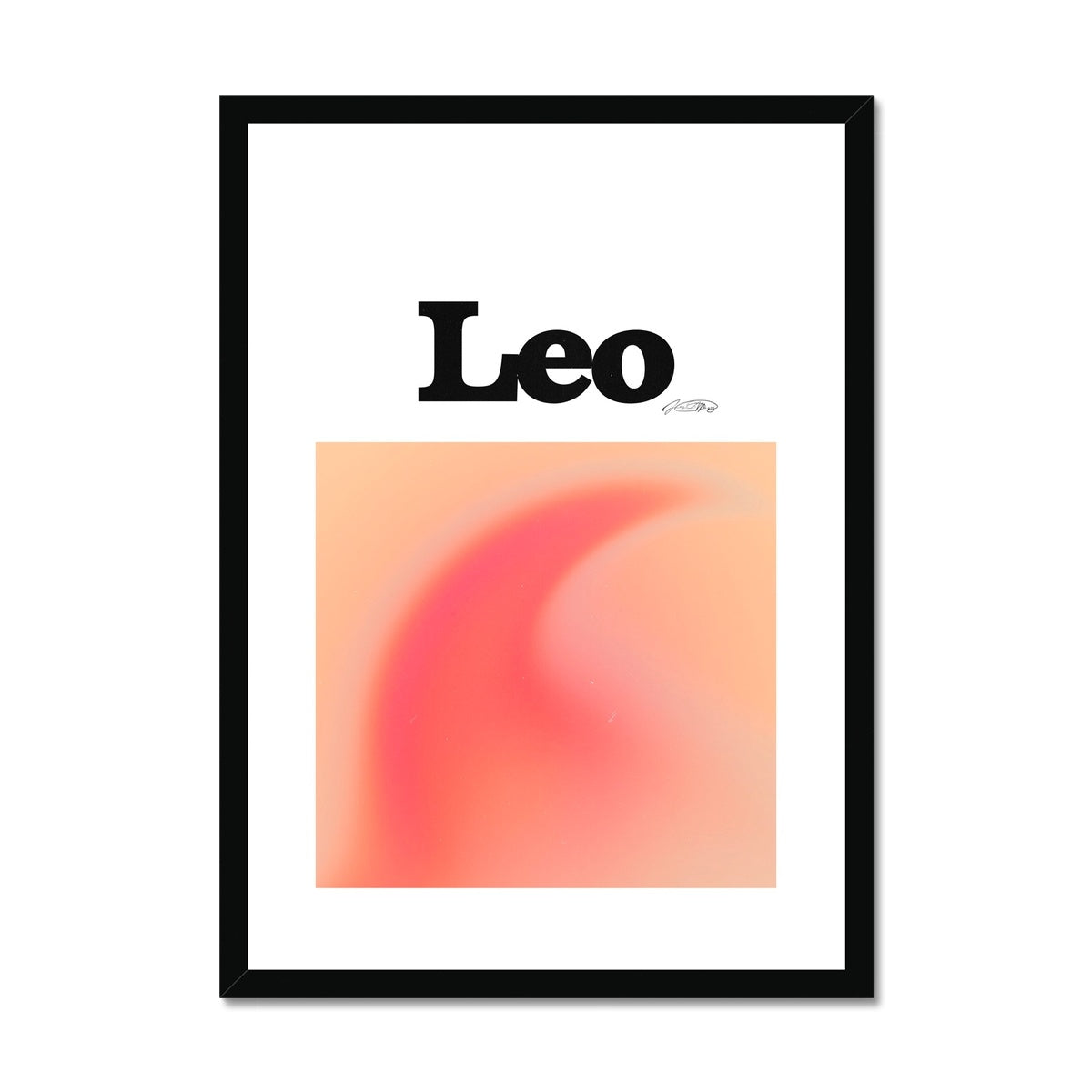 Leo Aura art print by Les Muses. Zodiac sign wall art. Aesthetic gradient star sign poster. Astrology artwork collection.