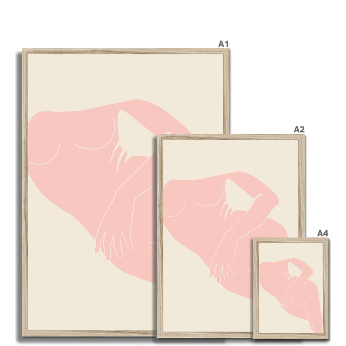 © les muses / Matisse wall art prints featuring nude figure cut outs or "Papiers Découpés" in a danish pastel style. Matisse exhibition posters with paper cut-outs. Berggruen & Cie museum prints for your gallery wall.