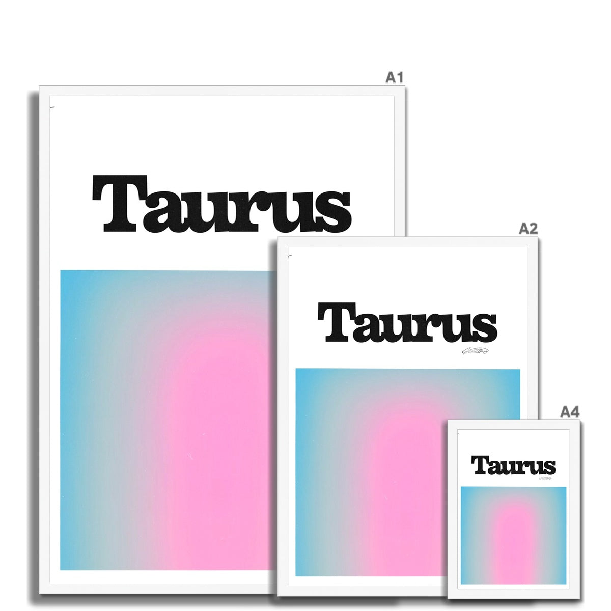 Our Taurus Aura art print is the perfect wall art to show off your star sign. Find a zodiac gradient print or poster in our astrology collection.