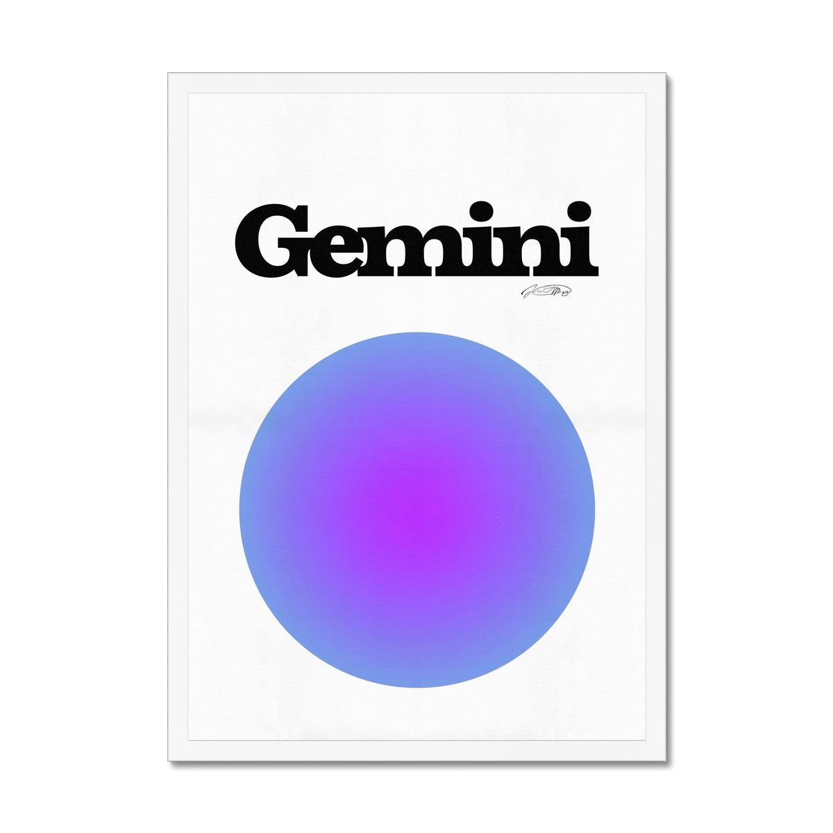 Our Gemini Aura art print is the perfect wall art to show off your star sign. Find a zodiac gradient print or poster in our astrology collection.