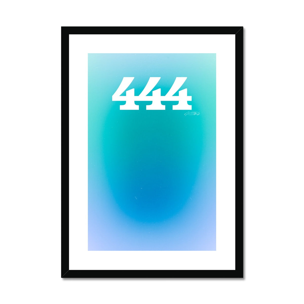 An angel number art print with a gradient aura. Add a touch of angel energy to your walls with a angel number auras. The perfect wall art posters to create a soft and dreamy aesthetic with your apartment or dorm decor. 444 Protection: The Universe And Your Spiritual Guides Are Protecting You.