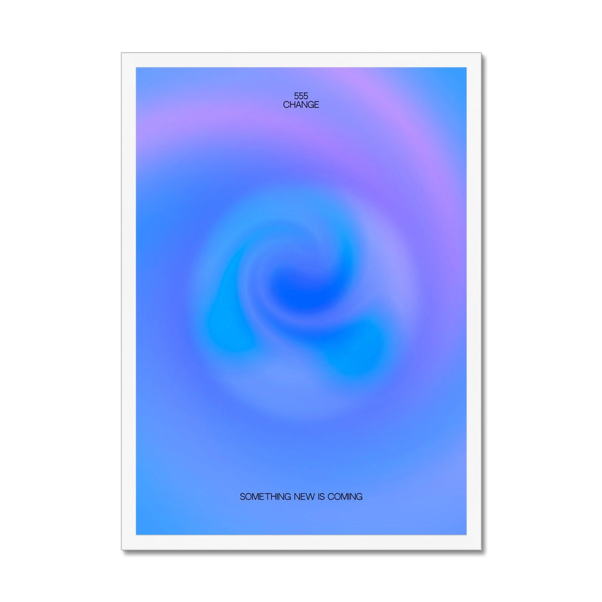 An angel number art print with a gradient aura. Add a touch of angel energy to your walls with a angel number auras. The perfect wall art posters to create a soft and dreamy aesthetic with your apartment or dorm decor. 555 Change: Something New Is Coming.