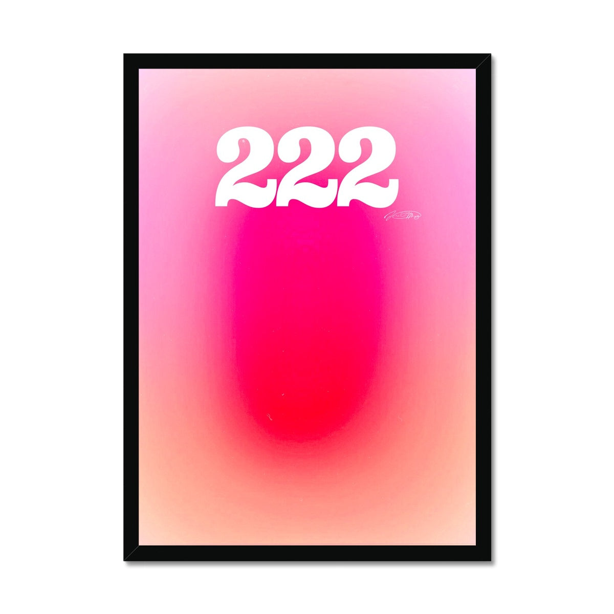 An angel number art print with a gradient aura. Add a touch of angel energy to your walls with a angel number auras. The perfect wall art posters to create a soft and dreamy aesthetic with your apartment or dorm decor. 222 Alignment: You Are In The Right Place And The Right Time.