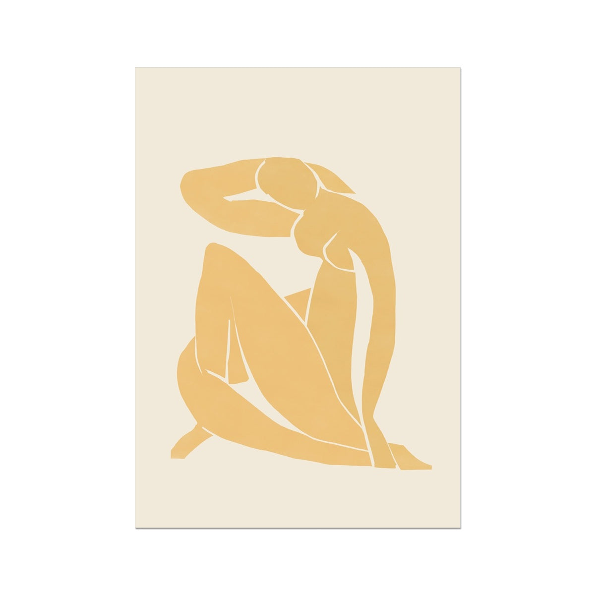 © les muses / Matisse wall art prints featuring nude figure cut outs or "Papiers Découpés" in a danish pastel style. Matisse exhibition posters with paper cut-outs. Berggruen & Cie museum prints for your gallery wall.