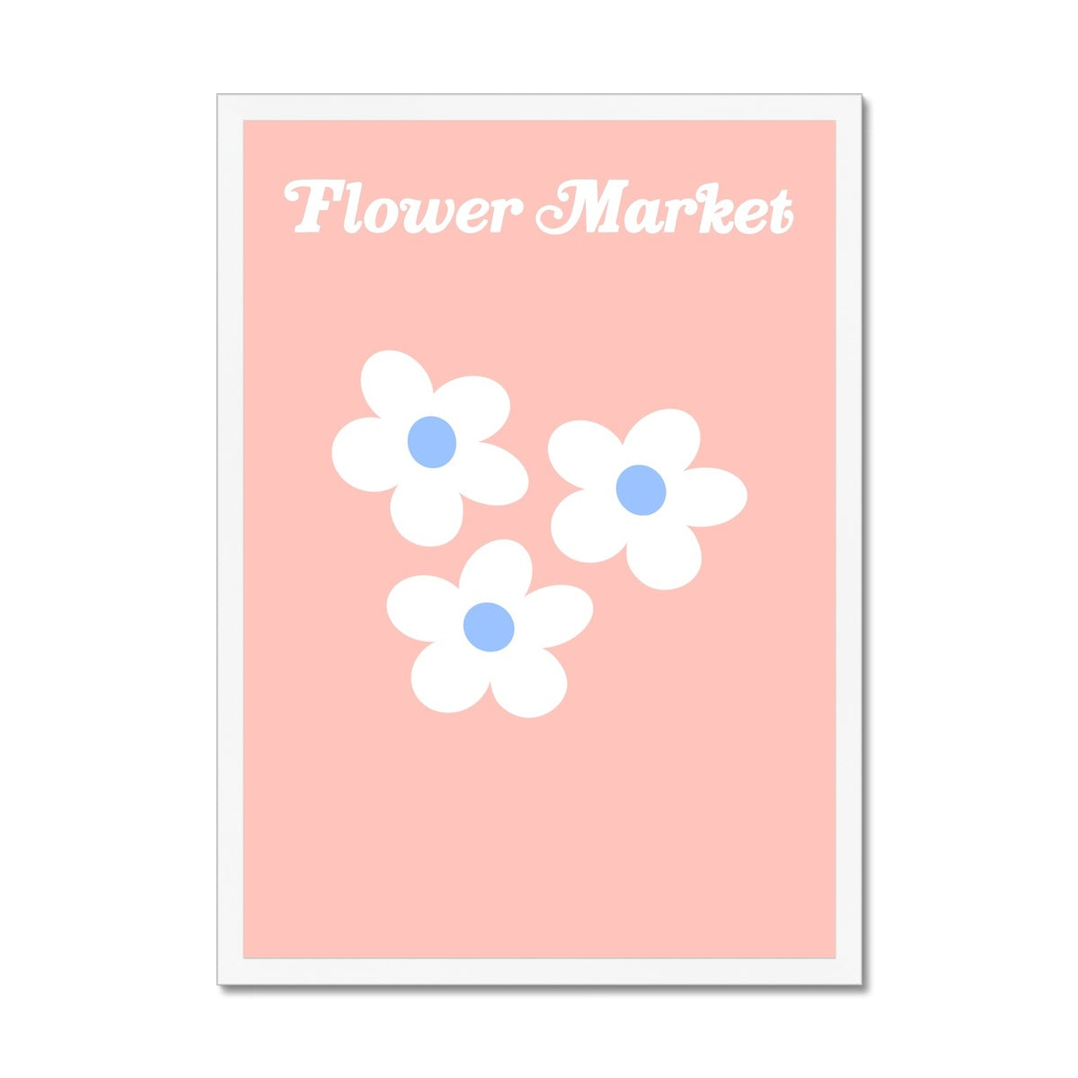 © les muses / Our Flower Market / Daisy collection features wall art with retro daisy designs under original hand drawn typography. Danish pastel posters full of daisies to brighten up any gallery wall. 