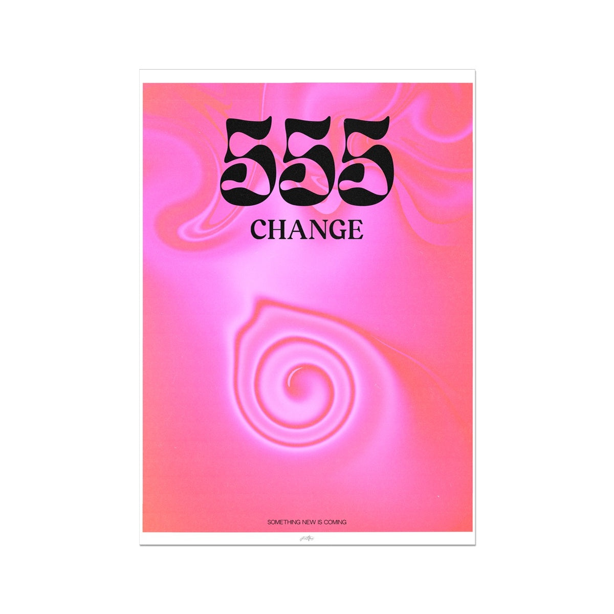 An angel number art print with a gradient aura. Add a touch of angel energy to your walls with a angel number auras. The perfect wall art posters to create a soft and dreamy aesthetic with your apartment or dorm decor. 555 Change: Something New Is Coming.