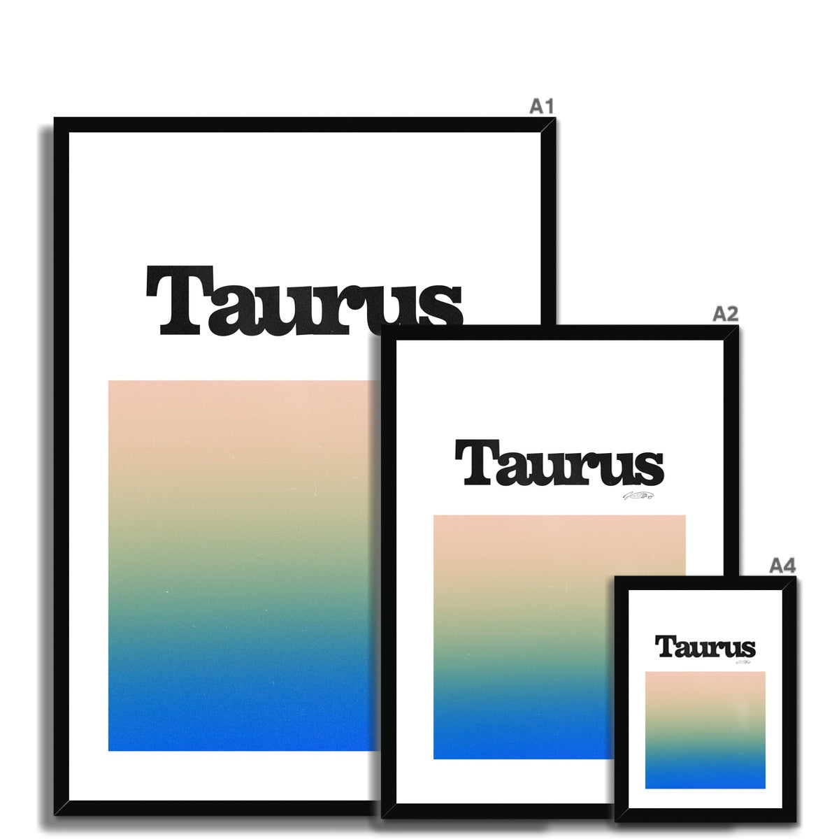 Our Taurus Aura art print is the perfect wall art to show off your star sign. Find a zodiac gradient print or poster in our astrology collection.