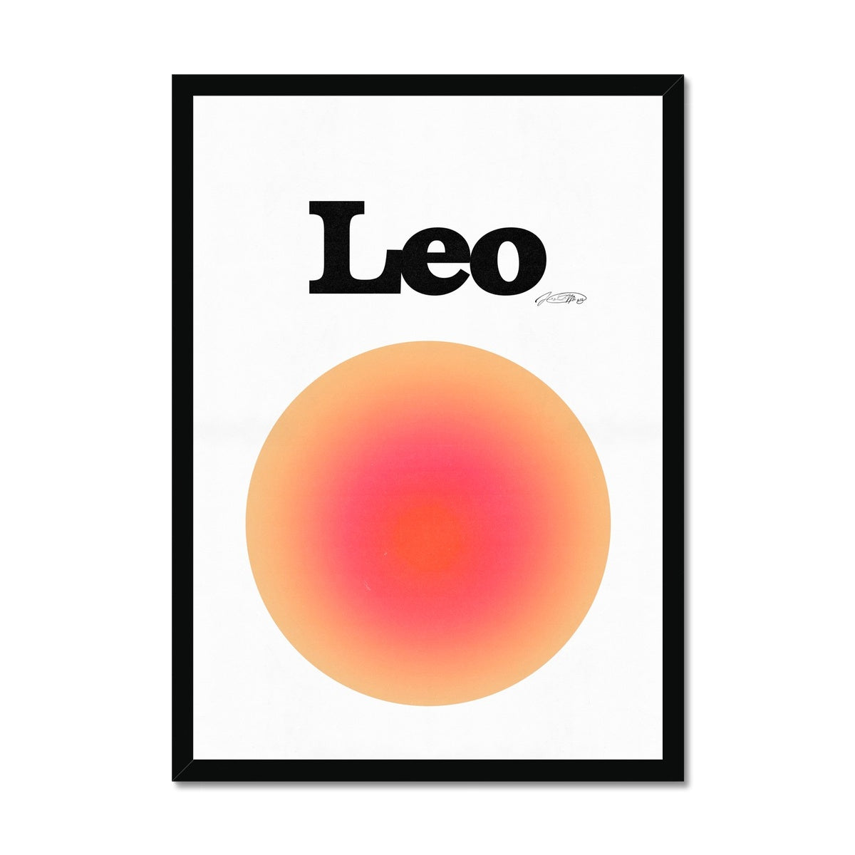 Leo Aura art print by Les Muses. Zodiac sign wall art. Aesthetic gradient star sign poster. Astrology artwork collection.