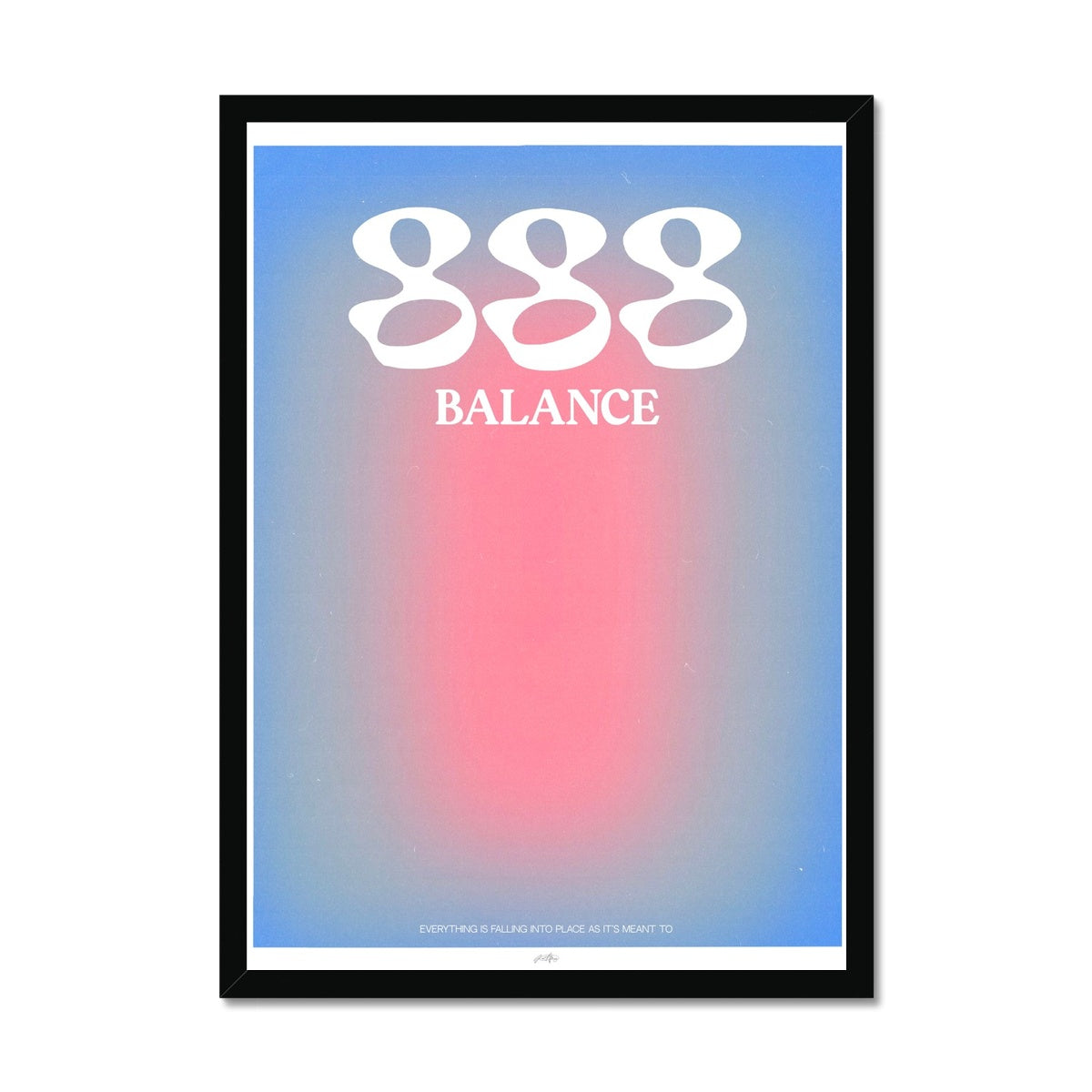 An angel number art print with a gradient aura. Add a touch of angel energy to your walls with a angel number auras. The perfect wall art posters to create a soft and dreamy aesthetic with your apartment or dorm decor. 888 Balance: Everything Is Falling Into Place As It’s Meant To Be.