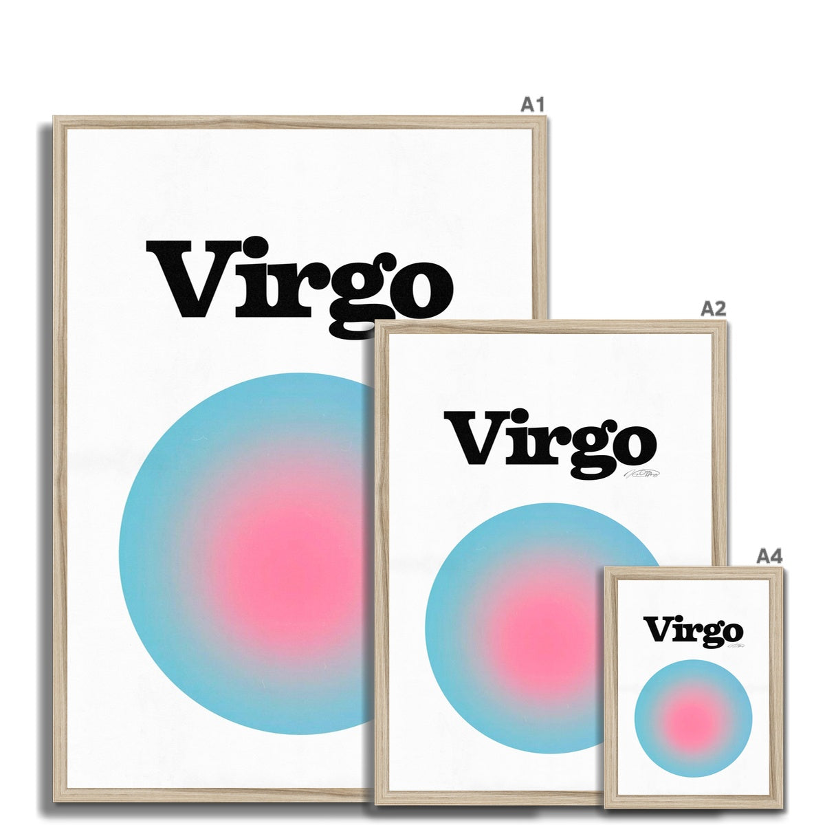 Virgo Aura art print by Les Muses. Zodiac sign wall art. Astrology artwork collection.