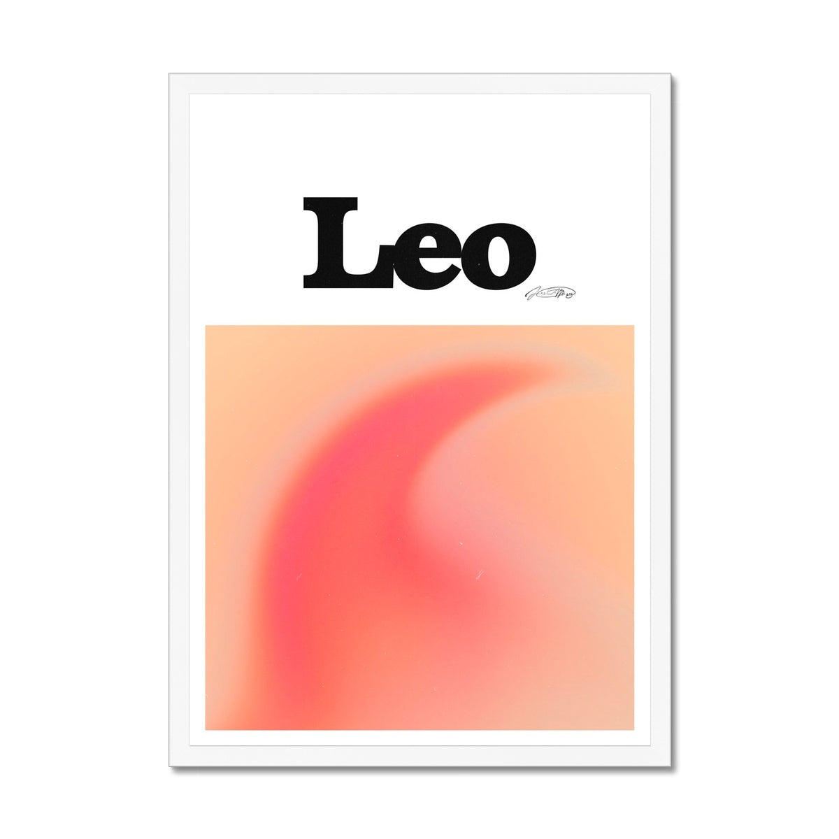 Leo Aura art print by Les Muses. Zodiac sign wall art. Aesthetic gradient star sign poster. Astrology artwork collection.