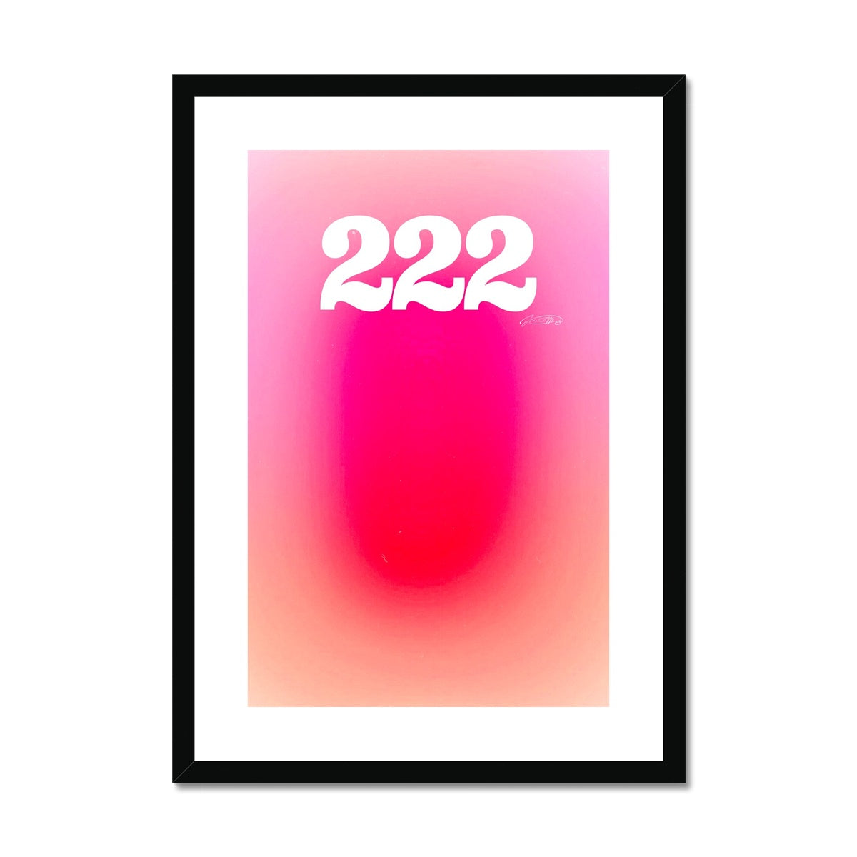 An angel number art print with a gradient aura. Add a touch of angel energy to your walls with a angel number auras. The perfect wall art posters to create a soft and dreamy aesthetic with your apartment or dorm decor. 222 Alignment: You Are In The Right Place And The Right Time.