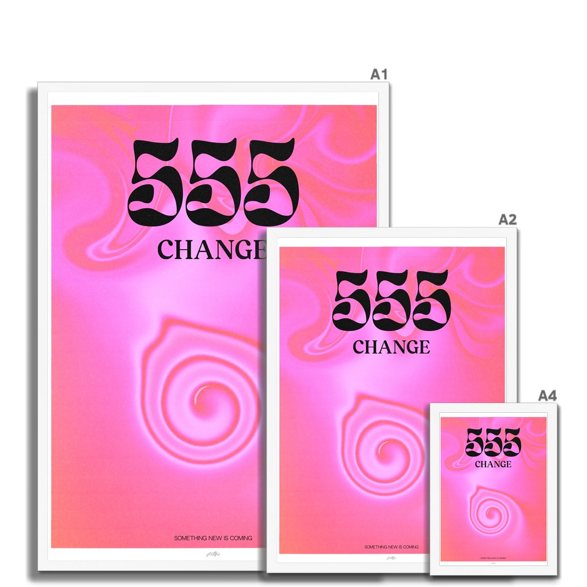 An angel number art print with a gradient aura. Add a touch of angel energy to your walls with a angel number auras. The perfect wall art posters to create a soft and dreamy aesthetic with your apartment or dorm decor. 555 Change: Something New Is Coming.