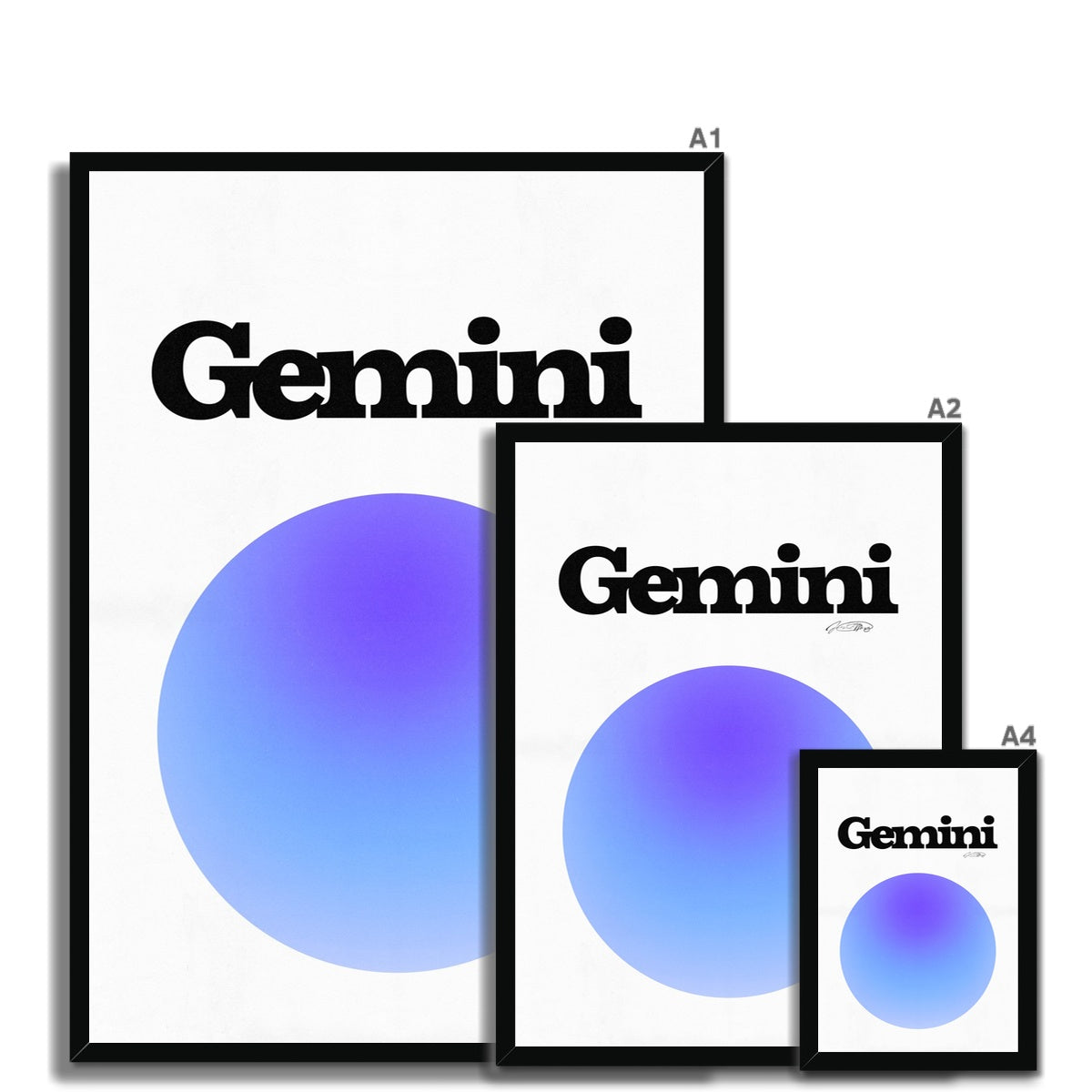 Our Gemini Aura art print is the perfect wall art to show off your star sign. Find a zodiac gradient print or poster in our astrology collection.