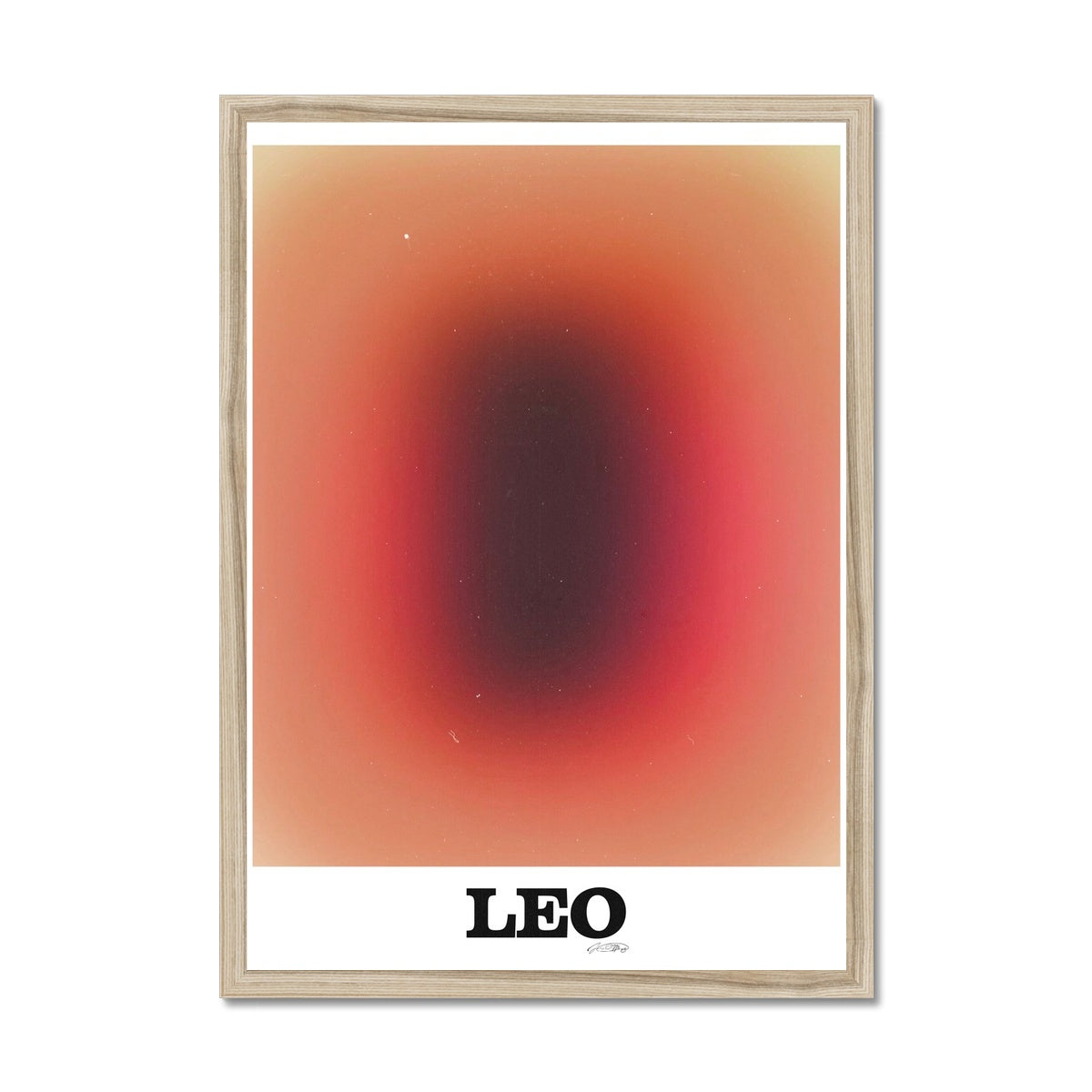 Leo Aura art print by Les Muses. Zodiac sign wall art. Aesthetic gradient star sign poster. Astrology artwork collection.