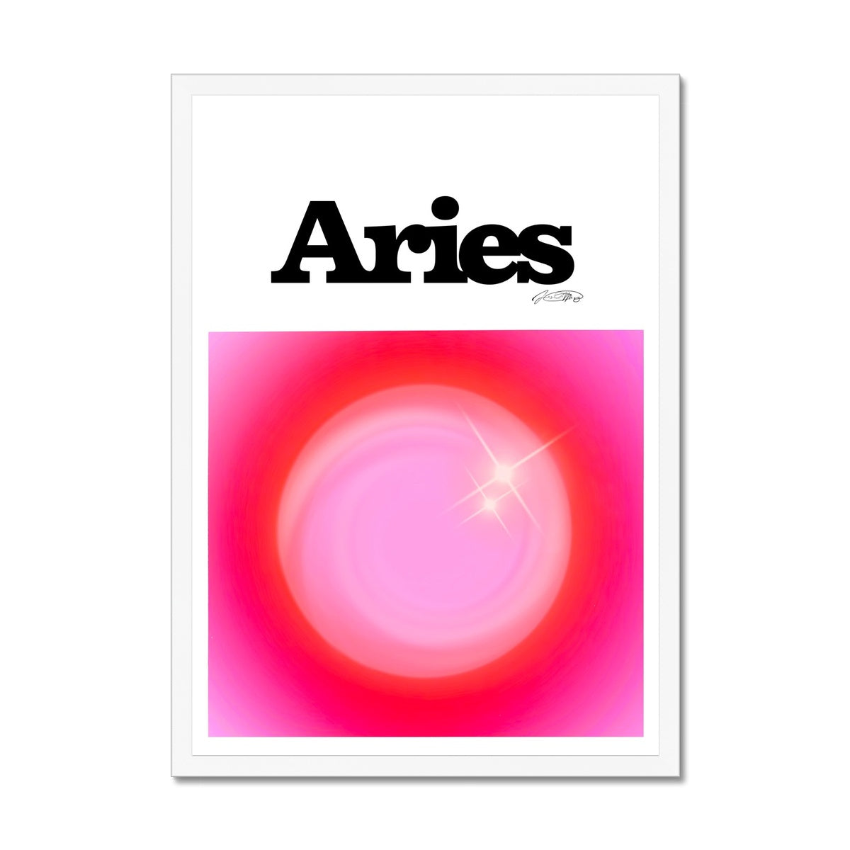 Our Aries Aura art print is the perfect wall art to show off your star sign. Find a zodiac gradient print or poster in our astrology collection.