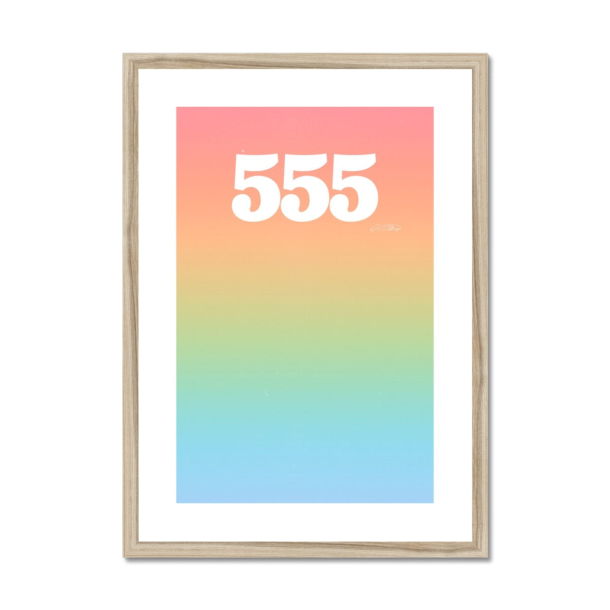 An angel number art print with a gradient aura. Add a touch of angel energy to your walls with a angel number auras. The perfect wall art posters to create a soft and dreamy aesthetic with your apartment or dorm decor. 555 Change: Something New Is Coming.