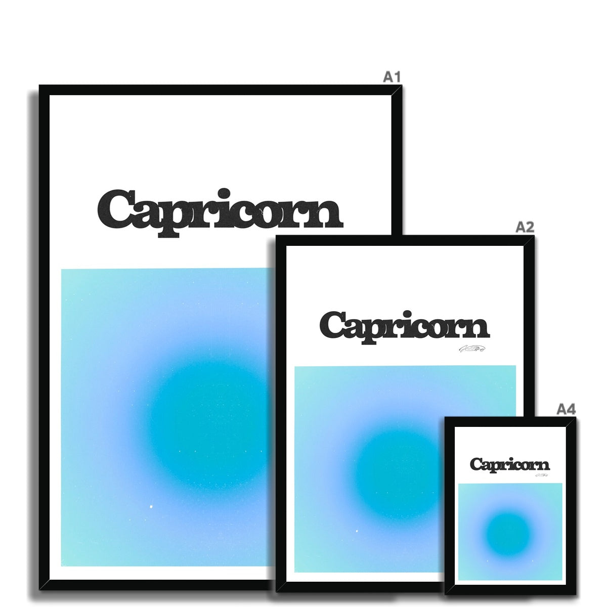 Our Capricorn Aura art print is the perfect wall art to show off your star sign. Find a zodiac gradient print or poster in our astrology collection.