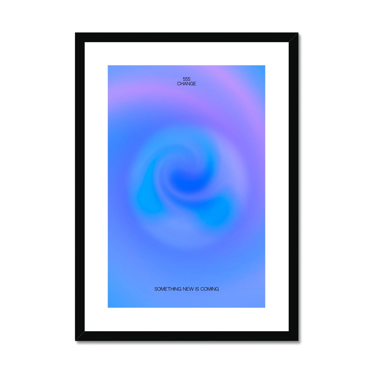 An angel number art print with a gradient aura. Add a touch of angel energy to your walls with a angel number auras. The perfect wall art posters to create a soft and dreamy aesthetic with your apartment or dorm decor. 555 Change: Something New Is Coming.