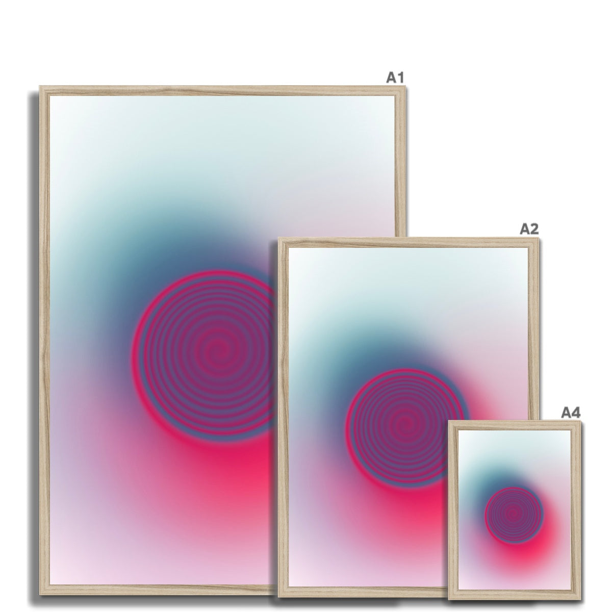 © les muses / Abstract aura wall art prints featuring warped gradients swirled to appear similar to a rabbit hole. Our colorful aura gradient posters are an aesthetic addition to any dorm or apartment decor.